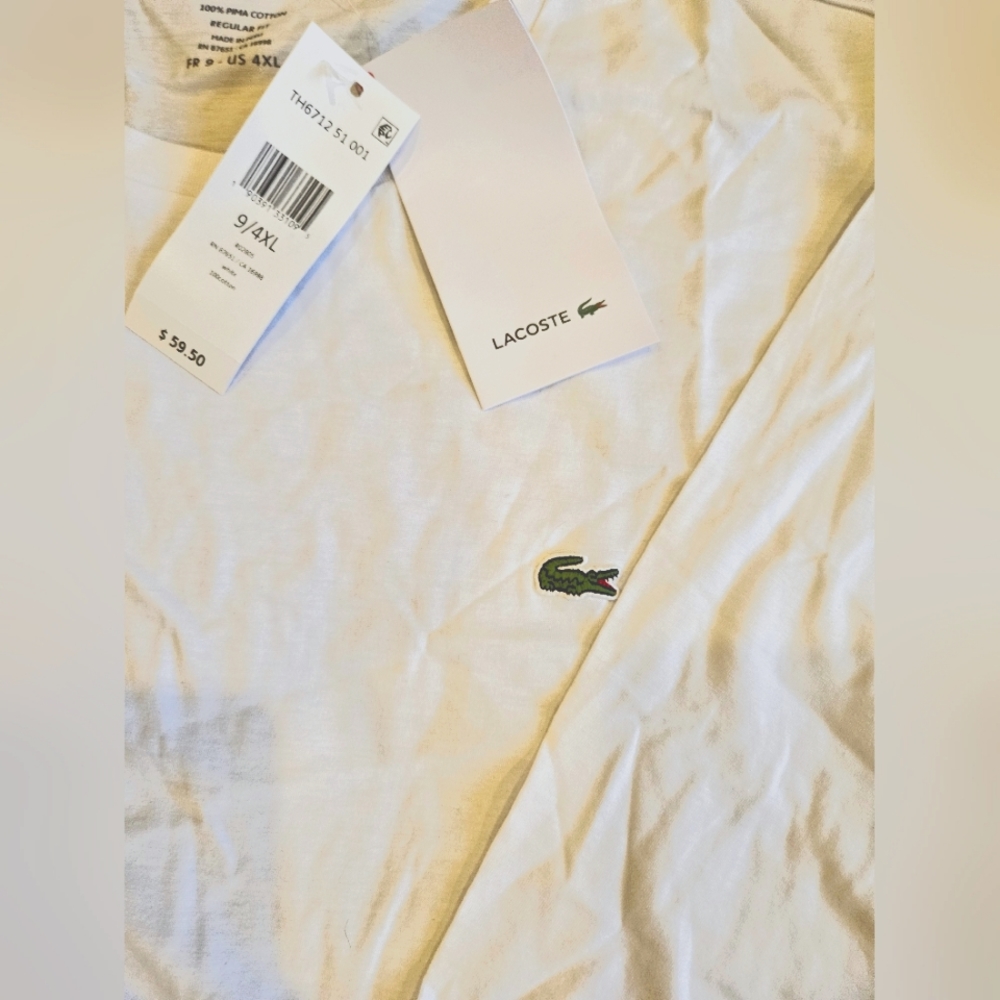 Lacoste long sleeve mens 4xl 3shirts lot
